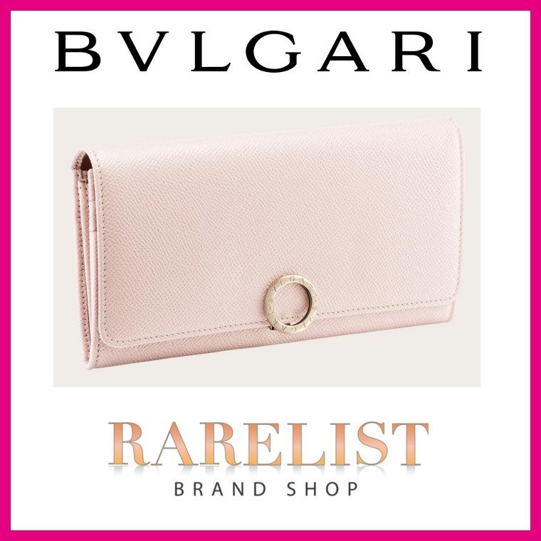 ブルガリ BVLGARI 財布 長財布 フラップ かぶせ 二つ折り クリスタル