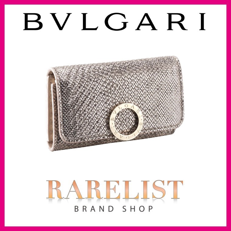 ブルガリ BVLGARI キーケース キーホルダー ミルキーオパール ゴールド