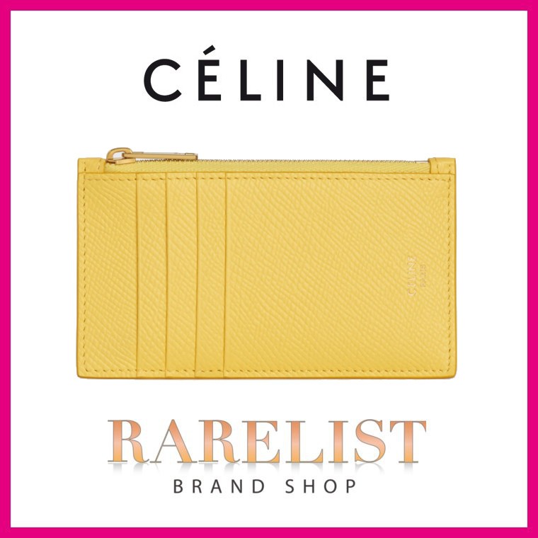 セリーヌ CELINE カードケース 名刺入れ コインケース シトロン イエロー ゴールド レザー 本革 ロゴ  :CELINE10B683BEL11CT:ブランドショップRARELIST - 通販 - Yahoo!ショッピング