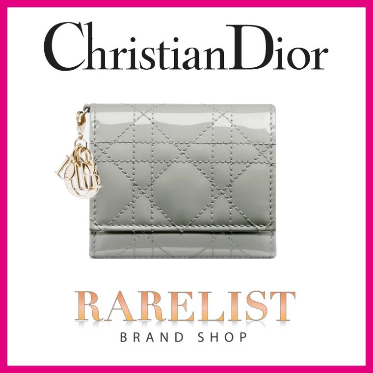 クリスチャンディオール Christian Dior 財布 小財布 三つ折り グレー