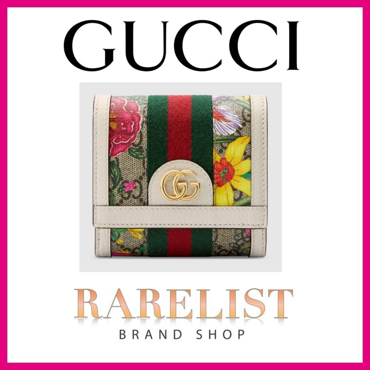 グッチ GUCCI 財布 小財布 二つ折り ２つ折り ホワイト レッド