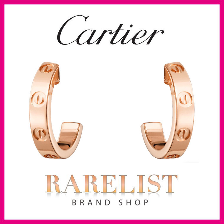 カルティエ CARTIER ピアス アクセサリー 18K ピンクゴールド フープ