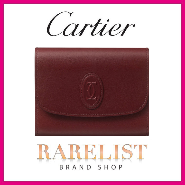 カルティエ CARTIER 財布 小財布 カードケース コインケース ボルドー