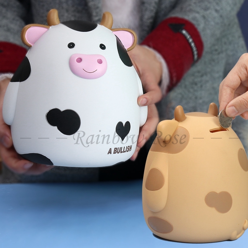 貯金箱 貯まる アニマルバンク 動物貯金箱 牛 女 男 誕生日 プレゼント ギフト 子供の日 友達 彼女 彼氏 可愛 かわいい  :210127cqk7a:Rainbow Rose - 通販 - Yahoo!ショッピング