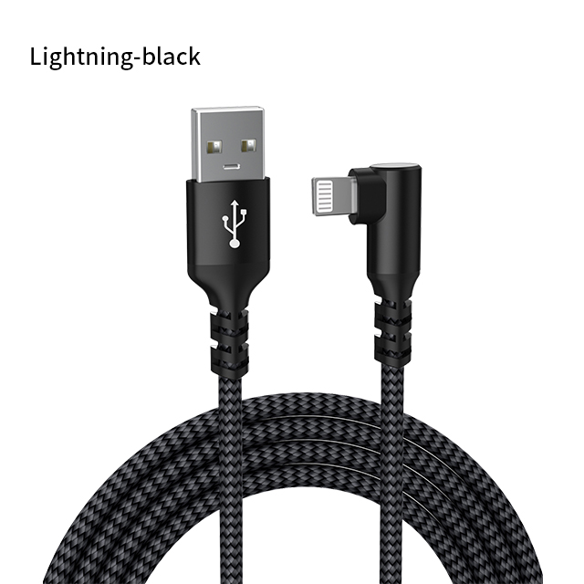 usb ケーブル 充電ケーブル ライトニング 横向き L字型 2A 3A type c  lightning 長さ 1/2m TPU ナイロン編み 断線防止 急速充電 |  | 01