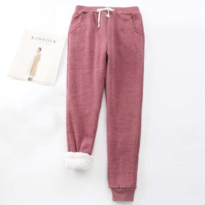 パンツ ロング レディース 裏起毛 黒 秋 冬 おしゃれ かわいい 30代 40代 スウェット ルームウェア 大きいサイズ 極暖 ボア ^b193^ | uricca | 04