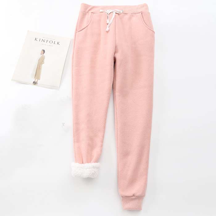 パンツ ロング レディース 裏起毛 黒 秋 冬 おしゃれ かわいい 30代 40代 スウェット ルームウェア 大きいサイズ 極暖 ボア ^b193^ | uricca | 03