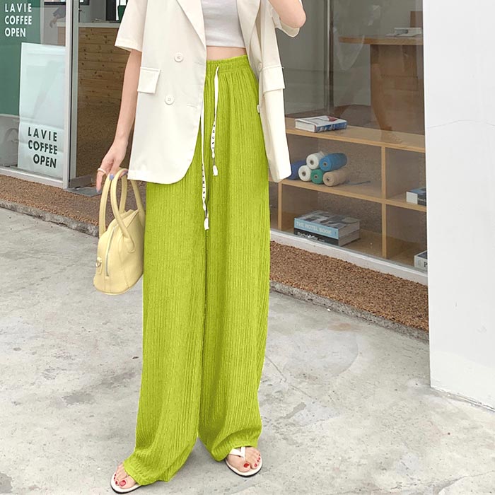 795円 クーポンで！ パンツ ワイドパンツ レディース 秋 冬 白 黒 おしゃれ かわいい 30代 40代 50代 ジャガードパンツ ボトムス エンボス [郵2]^b242^ | uricca | 04