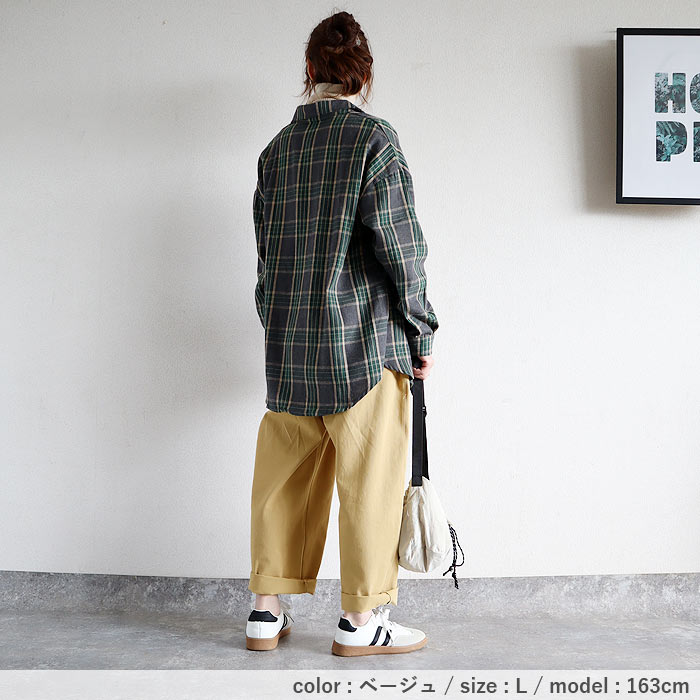 パンツ チノパン ロング レディース 黒 春 おしゃれ かわいい 30代 40代 50代 無地 シェフパンツ ボトムス [郵3]^b254^ | uricca | 17