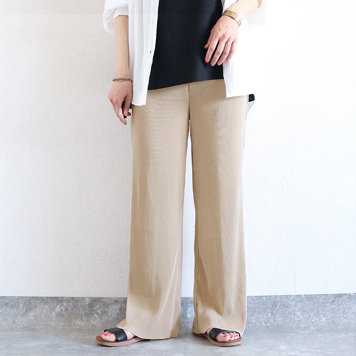 パンツ ワイドパンツ プリーツ ロング レディース 黒 春 夏 秋 冬 おしゃれ かわいい 30代 40代 50代 ボトムス ウエストゴム ^b304^【タイムセール】 | uricca | 11
