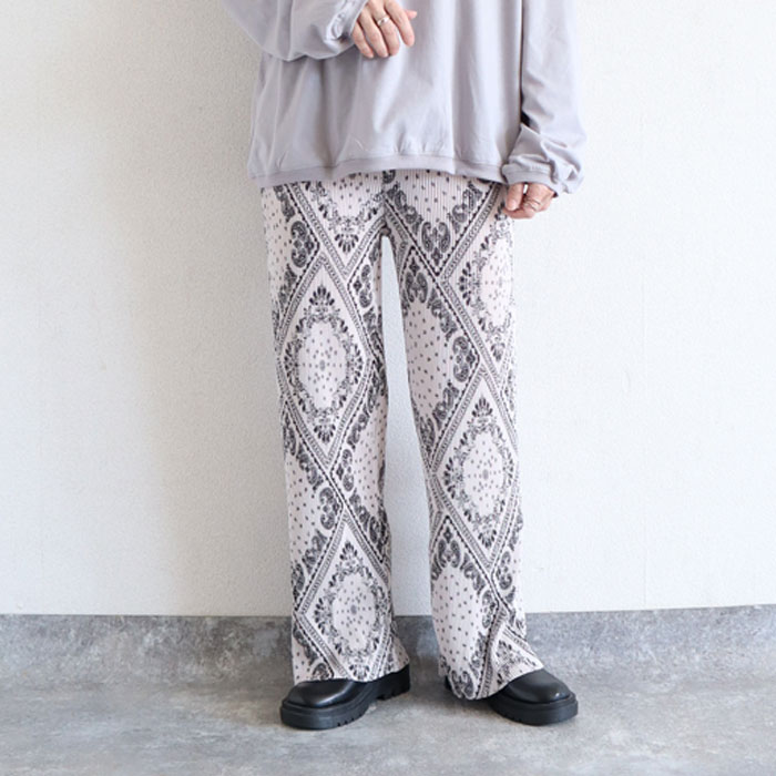 2392円 クーポンで！ パンツ ワイドパンツ ロング レディース 黒 春 夏 秋 冬 おしゃれ かわいい 30代 40代 50代 プリーツ ボトムス [郵3]^b304^ | uricca | 10