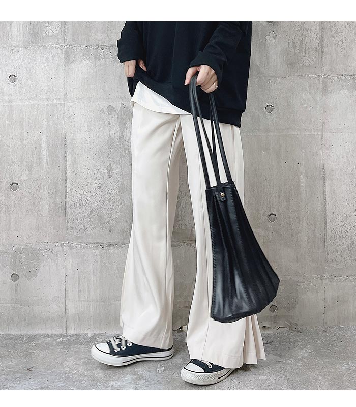 1611円 クーポンで！ フレアパンツ パンツ プリーツ タックデザイン レディース ボトムス (送料無料)[郵3]^b313^ | uricca | 15