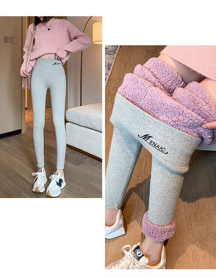 3点購入で1枚あたり300円OFF！ レギンス パンツ レディース インナー 防寒 10分丈 黒 おしゃれ かわいい リブ 冷えとり 冷え性 ボア 極暖 [郵3]^b383^ | uricca | 13