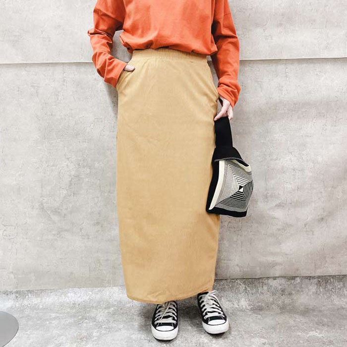 1393円 クーポンで★ スカート タイトスカート レディース 秋 冬 黒 白 おしゃれ かわいい 30代 40代 ボア ロング コーデュロイ 極暖 [郵3]^b405+b425^ | uricca | 11