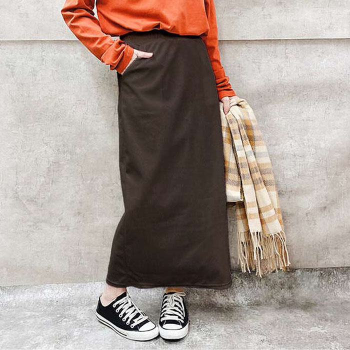 1393円 クーポンで★ スカート タイトスカート レディース 秋 冬 黒 白 おしゃれ かわいい 30代 40代 ボア ロング コーデュロイ 極暖 [郵3]^b405+b425^ | uricca | 08