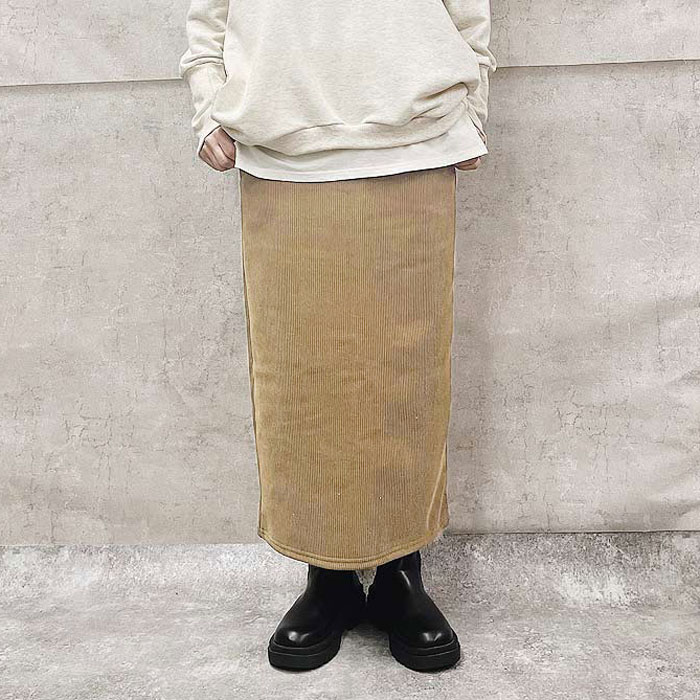 1393円 クーポンで★ スカート タイトスカート レディース 秋 冬 黒 白 おしゃれ かわいい 30代 40代 ボア ロング コーデュロイ 極暖 [郵3]^b405+b425^ | uricca | 10