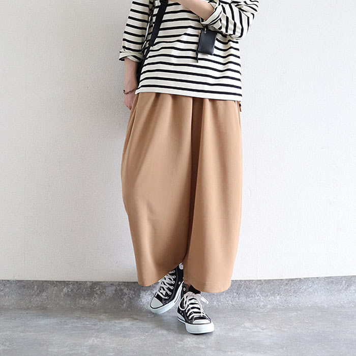 パンツ バレルパンツ カーブパンツ ワイドパンツ レディース 春 夏 秋 おしゃれ ボトムス ジョーゼット コットン 綿100 コーデュロイ ウエストゴム [郵3]^b427^ | uricca | 06