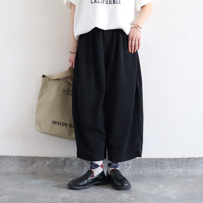 パンツ バレルパンツ カーブパンツ ワイドパンツ レディース 春 夏 秋 おしゃれ ボトムス ジョーゼット コットン 綿100 コーデュロイ ウエストゴム [郵3]^b427^ | uricca | 01