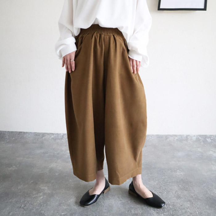 パンツ バレルパンツ ワイドパンツ レディース 春 夏 黒 白 おしゃれ ボトムス ウエストゴム コーデュロイ [郵3]^b427^ | uricca | 02