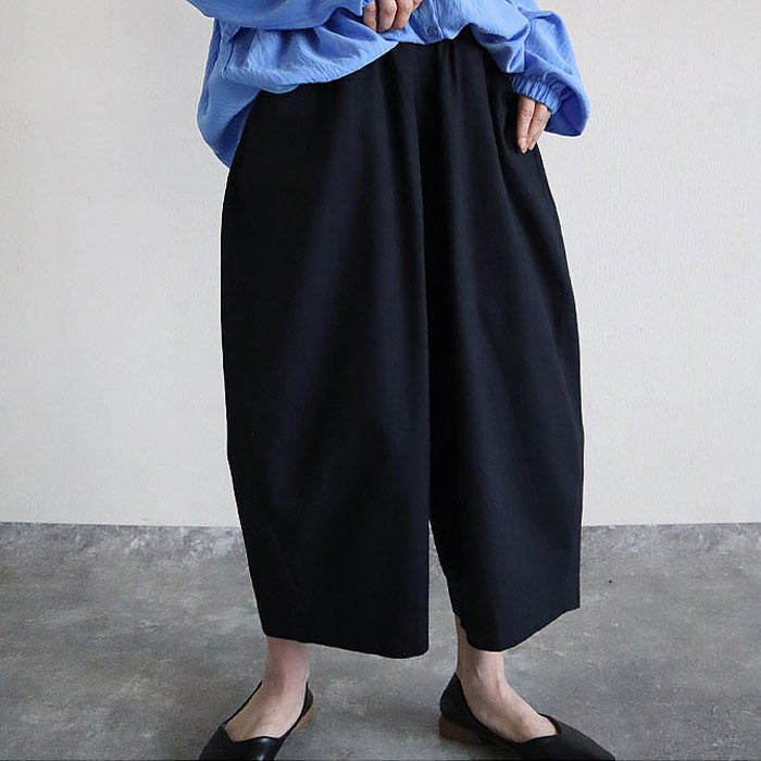 パンツ バレルパンツ カーブパンツ ワイドパンツ レディース 春 夏 秋 おしゃれ ボトムス ジョーゼット コットン 綿100 コーデュロイ ウエストゴム [郵3]^b427^ | uricca | 12