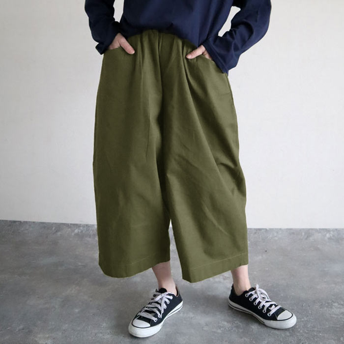 パンツ バレルパンツ カーブパンツ ワイドパンツ レディース 春 夏 秋 おしゃれ ボトムス ジョーゼット コットン 綿100 コーデュロイ ウエストゴム [郵3]^b427^ | uricca | 14