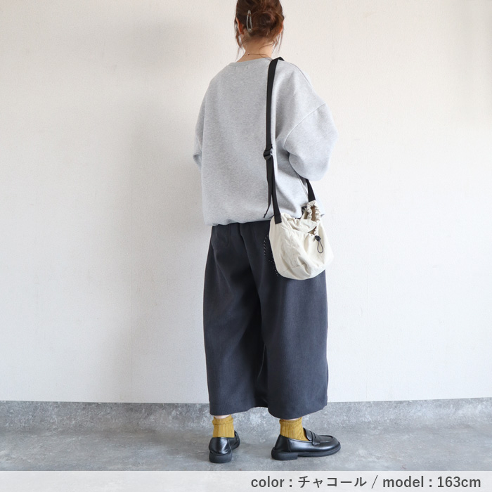 2542円 クーポン★ パンツ バレルパンツ ワイドパンツ レディース 春 夏 黒 白 おしゃれ かわいい ウエストゴム ボア 極暖 バルーン [郵3]^b427^ | uricca | 18