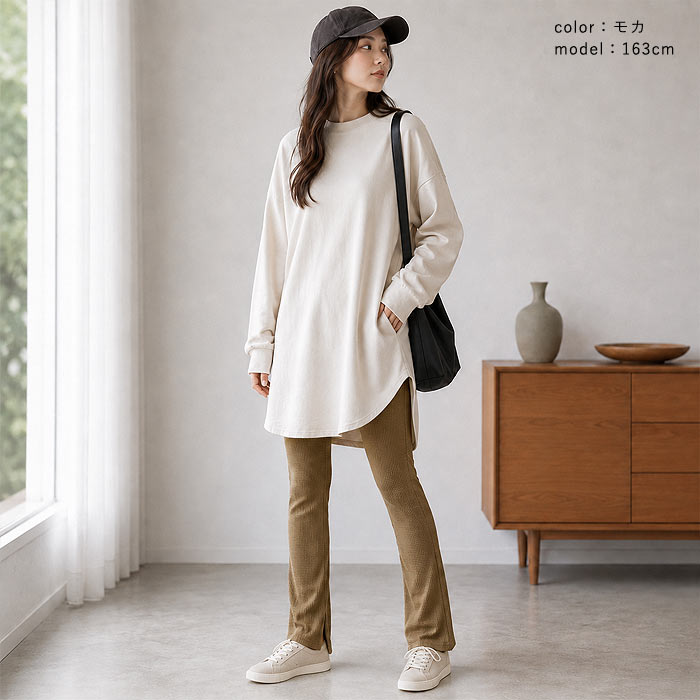 1194円 クーポンで！ パンツ レギンス レギパン レディース ボトムス 春 秋 黒 白 おしゃれ かわいい 30代 40代 50代 リブ 重ね着 [郵1.5]^b448^ | uricca | 16