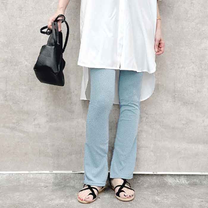 パンツ レギンス レギパン レディース ボトムス 秋 冬 黒 白 おしゃれ かわいい 30代 40代 50代 リブ 重ね着 [郵1.5]^b448^ | uricca | 08