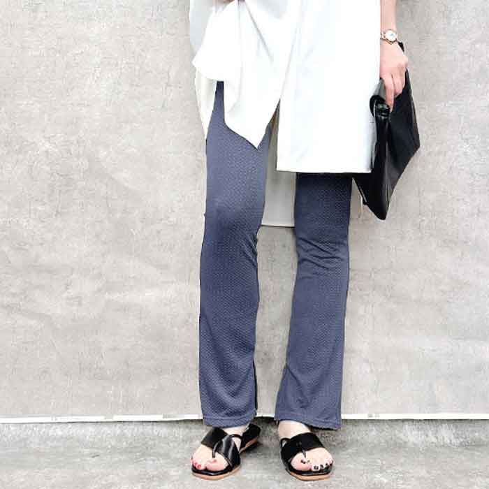 パンツ レギンス レギパン レディース ボトムス 秋 冬 黒 白 おしゃれ かわいい 30代 40代 50代 リブ 重ね着 [郵1.5]^b448^ | uricca | 09