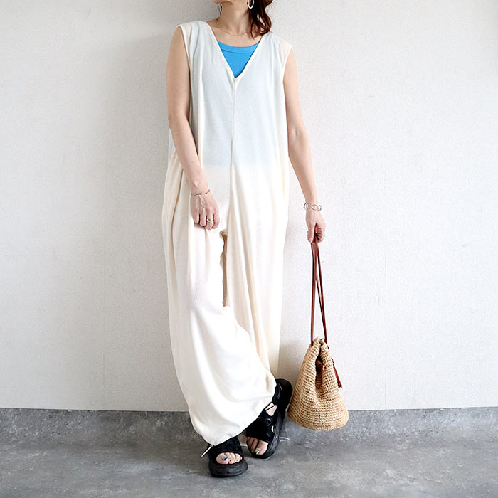 オーバーオール パンツ サロペット オールインワン レディース ワイド 秋 冬 白 おしゃれ かわいい ロンパース [郵3]^b450^ | uricca | 06