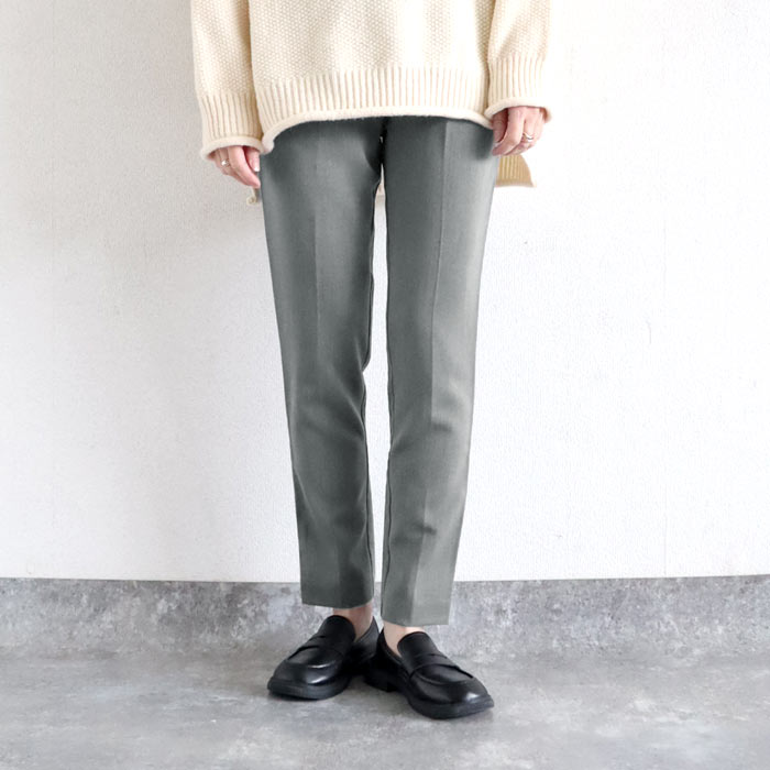 テーパードパンツ パンツ レディース 秋 冬 黒 おしゃれ かわいい 30代 40代 50代 無地 ボトムス ウエストゴム きれいめ [郵2]^b467^ | uricca | 02