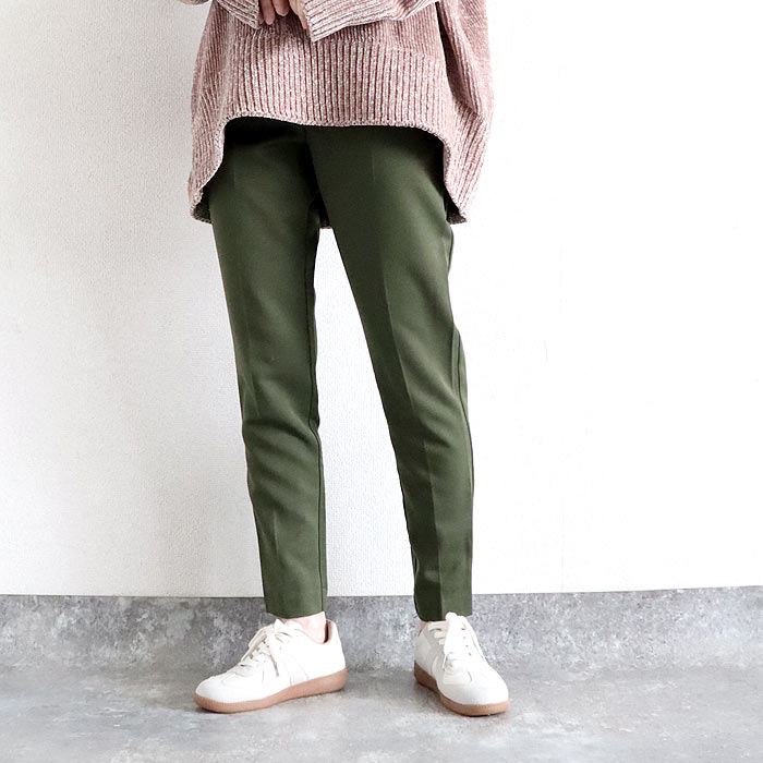 テーパードパンツ パンツ レディース 秋 冬 黒 おしゃれ かわいい 30代 40代 50代 無地 ボトムス ウエストゴム きれいめ [郵2]^b467^ | uricca | 03