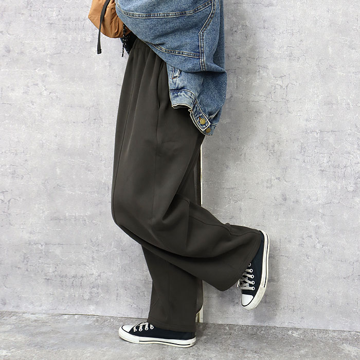 2596円 クーポンで！ パンツ バレルパンツ レディース 裏起毛 秋 冬 黒 白 おしゃれ ボトムス コクーンパンツ 無地 スウェット 極暖 ^b469^ | uricca | 02