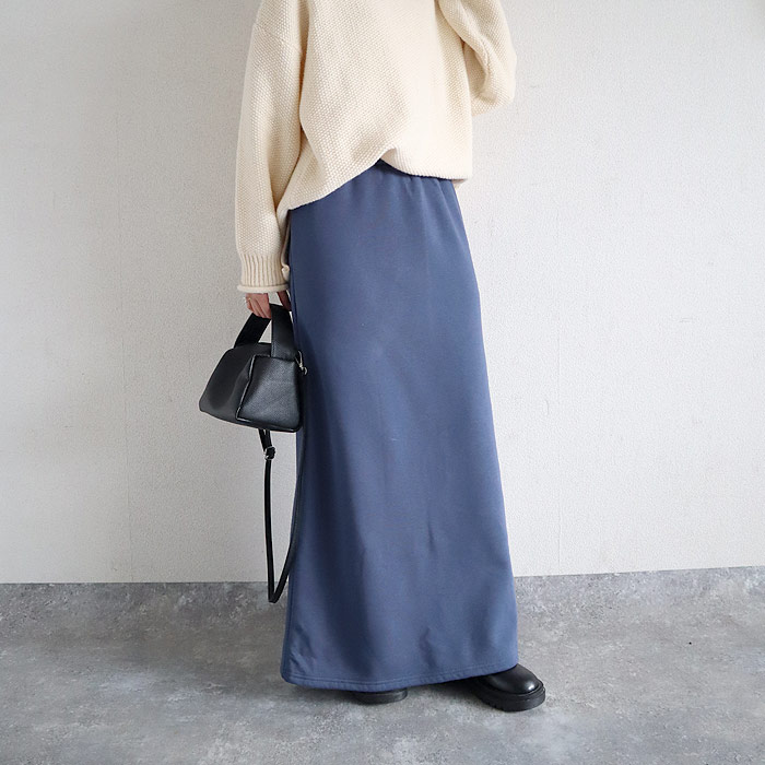 タイトスカート スカート レディース 裏起毛 ロング 秋 冬 黒 おしゃれ かわいい 30代 40代 50代 ボア ナロー 体型カバー [郵3]^b472^ | uricca | 05