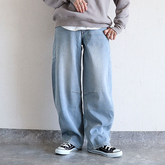 パンツ バレルパンツ ワイドパンツ デニム レディース 裏起毛 秋 冬 黒 おしゃれ ボア 防寒 ジーンズ ジーパン 極暖 ^b473^ | uricca | 02