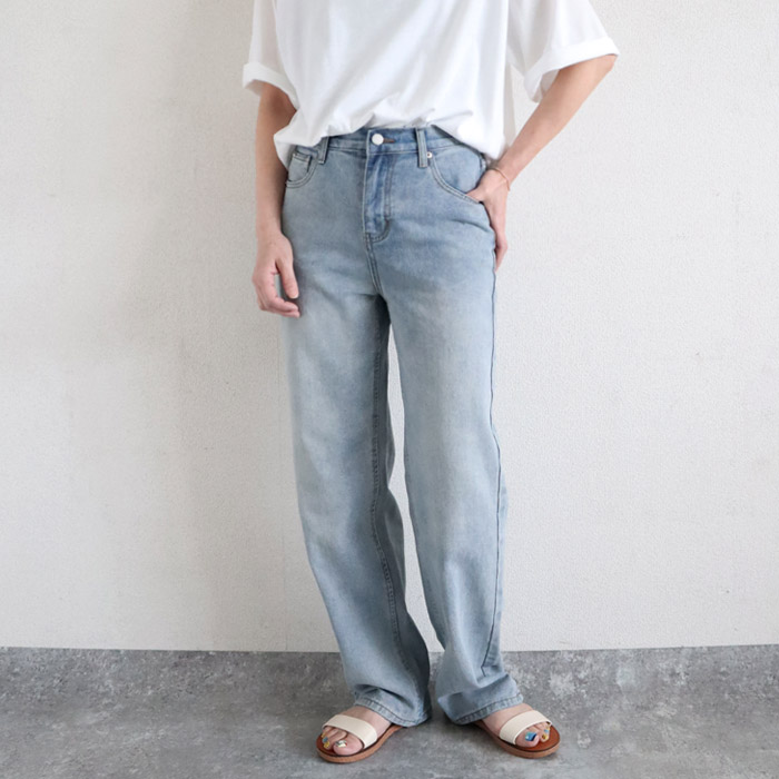 uricca 「3032円 期間限定クーポンで」 パンツ デニム バレル