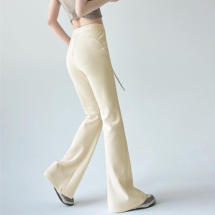 パンツ レディース 秋 冬 黒 おしゃれ かわいい 30代 40代 50代 ロング フレアパンツ ベルボトム スウェット ジャージ [郵3]^b483^ | uricca | 05