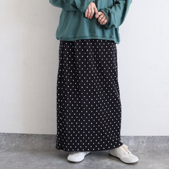 2392円 クーポンで！ タイトスカート スカート レディース 秋 冬 白 黒 おしゃれ ロング プリーツ ナロー ウエストゴム[郵3]^b488^バナー | uricca | 25