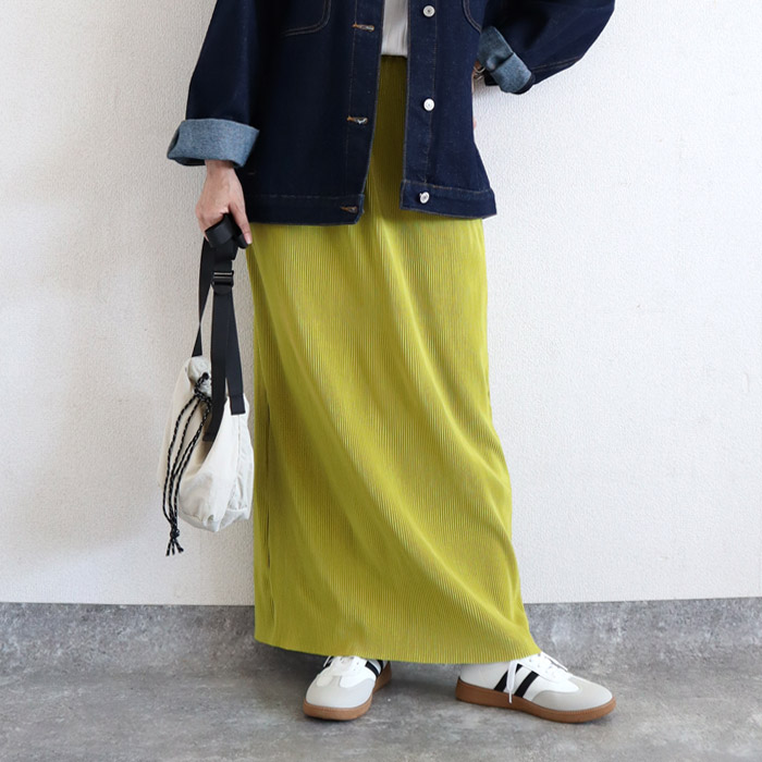 2392円 クーポンで！ タイトスカート スカート レディース 秋 冬 白 黒 おしゃれ ロング プリーツ ナロー ウエストゴム[郵3]^b488^バナー | uricca | 20