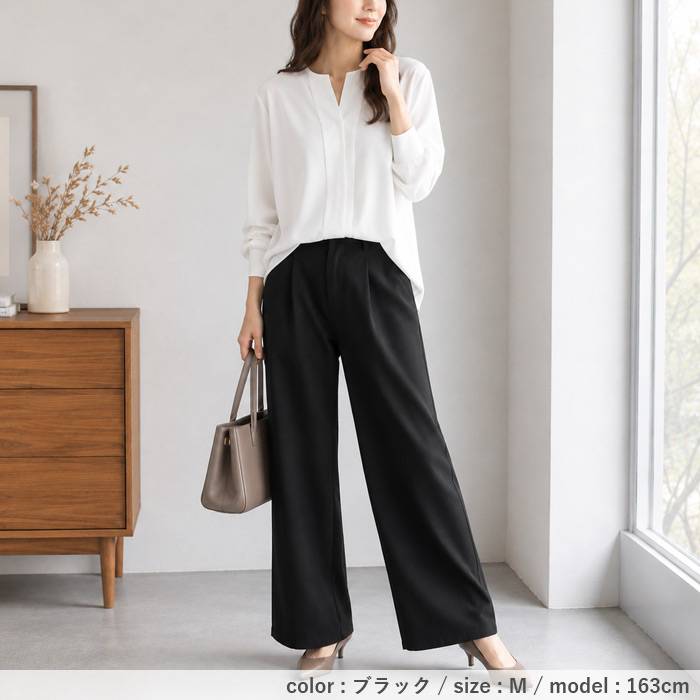 2290円 クーポンで！ デニム パンツ レディース ストレート ロング 秋 冬 通年 白 黒 Gパン ジーンズ 体型カバー 美脚 脚長 タック カジュアル ^b490^ | uricca | 23