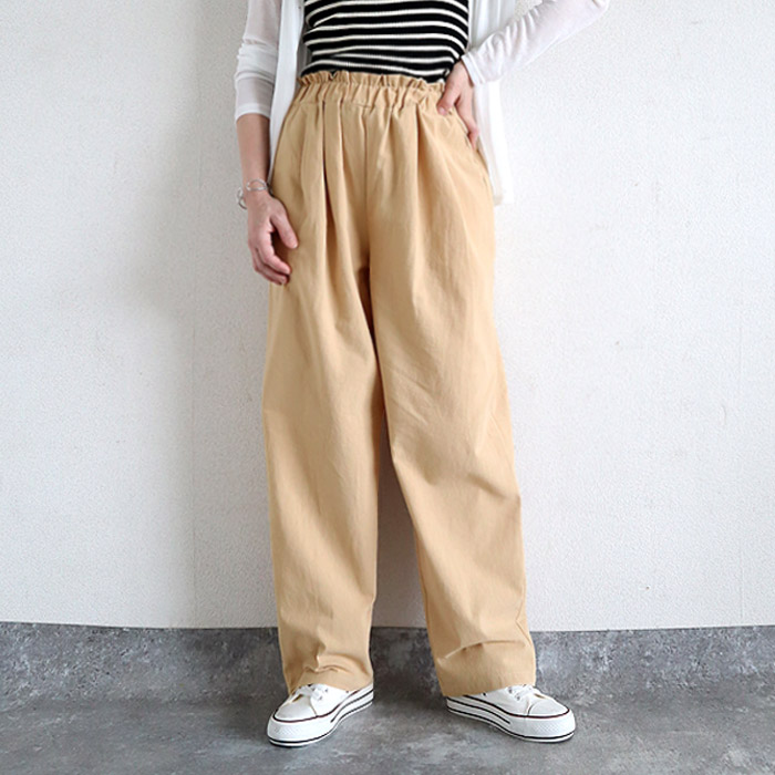 uricca（ウリッカ） ボトムス レディース ストレート パンツ タック 春