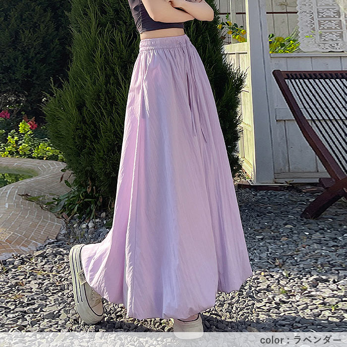 スカート ロング レディース バルーンスカート 春 夏 白 黒 おしゃれ かわいい 30代 40代 50代 無地 ボトムス [郵3]^b498^ | uricca | 16