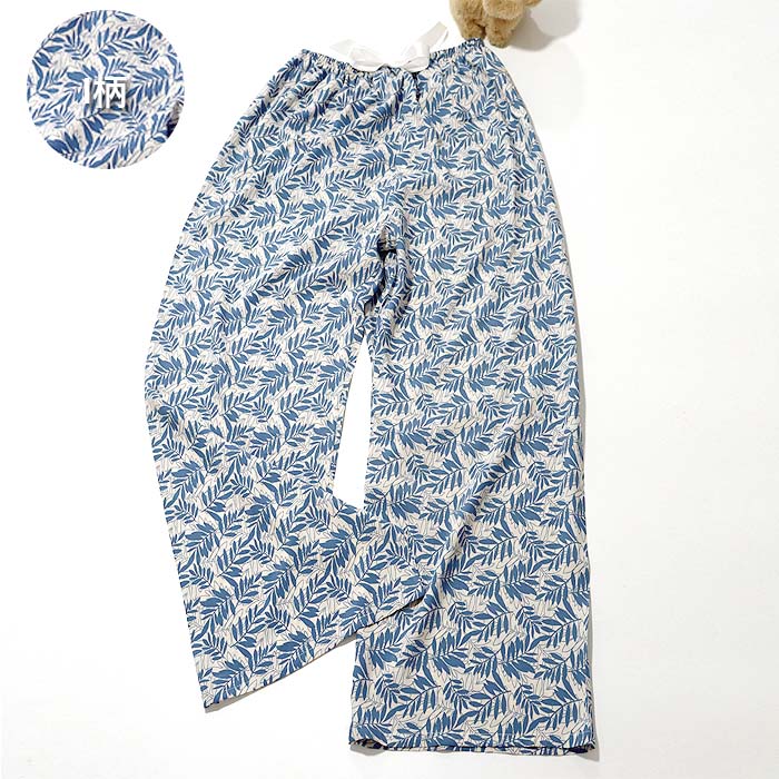 ボトムス レディース ワイドパンツ 春 夏 黒 おしゃれ 総柄 花柄 無地 ウエストゴム リボン付 涼しい ゆったり[郵1]^b499^ | uricca | 28