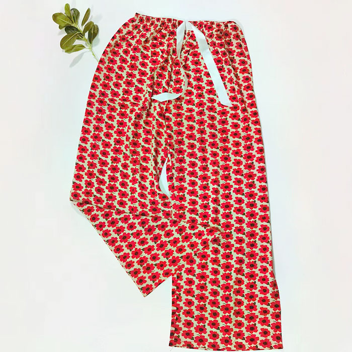 ボトムス レディース ワイドパンツ 春 夏 黒 おしゃれ 総柄 花柄 無地 ウエストゴム リボン付 涼しい ゆったり[郵1]^b499^ | uricca | 12