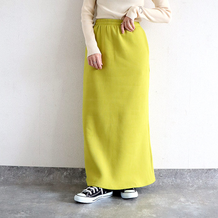 2392円 クーポンで！ スカート タイトスカート ロング レディース 秋 冬 黒 おしゃれ かわいい 30代 40代 50代 スウェット ナロー Iライン 極暖 [郵3]^b508^ | uricca | 07