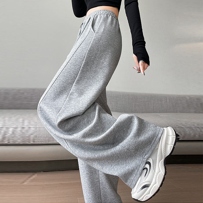 パンツ カーブパンツ バレルレッグ スウェットパンツ レディース 春 夏 秋 黒 白 ハイウエスト 大きいサイズ 選べる丈 [郵3]^b510^ | uricca | 25