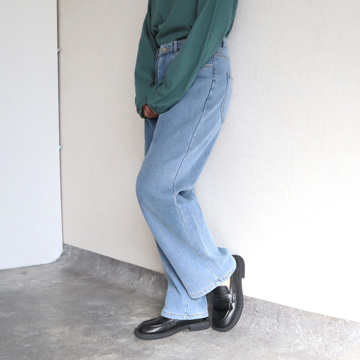 2421円 クーポンで！ デニム ボトムス レディース 裏起毛 パンツ Gパン 冬 黒 おしゃれ 無地 コットン混 裏ボア ストレッチ ウエスト調節^b513^ | uricca | 03