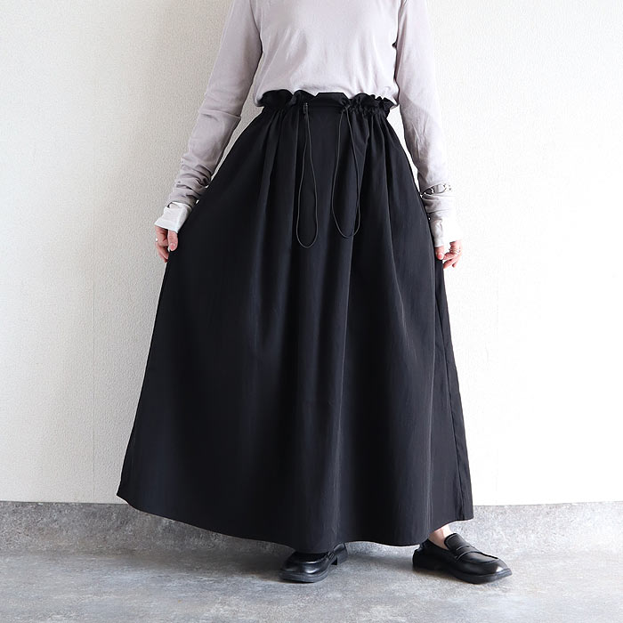 スカート レディース フレアスカート ボトムス 選べる丈 おしゃれ ウエストゴム 楽ちん シワになりにくい 高身長 低身長 シャリ感 春 夏 [郵2]^b516^ | uricca | 01