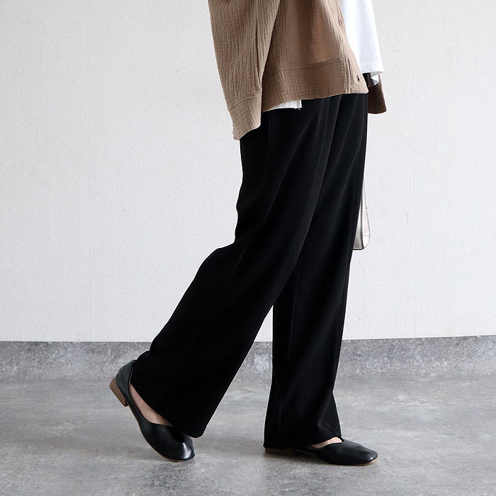 パンツ レディース セミフレア ボトムス 選べる丈 脚長効果 センターライン ウエストゴム 楽ちん シワになりにくい 高身長 低身長  春 夏 [郵2]^b517^爆買 | uricca | 01