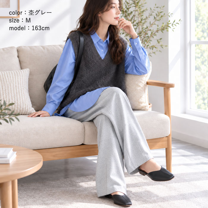 1995円 クーポンで！ パンツ カーブパンツ レディース スウェット 春 夏 秋 黒 ポンチ素材 ウエストゴム ゆったり おしゃれ ボトムス ストレッチ ^b518^ | uricca | 18